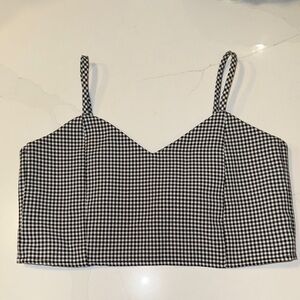 Purrr Melrose Black and White Gingham Top